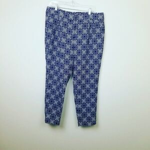 J.Crew Tile Medallion Print Straight-Leg Pants – Blue 12